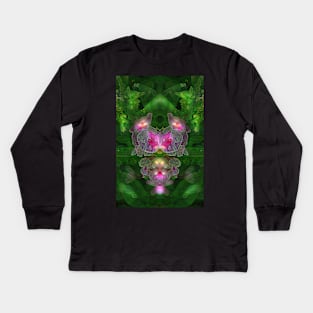 Mirrored Phlox Kids Long Sleeve T-Shirt